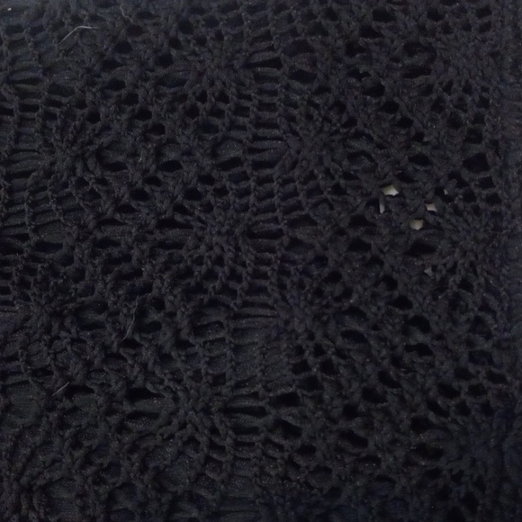 Morbid Threads Vintage 90's Y2K Black Gothic Crochet Lace Overlay Dress - Picture 9 of 12